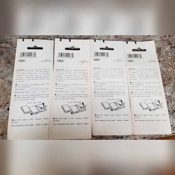 Lot of 12 sealed Sony MC60 Micro Cassette Tapes - Picture 2 of 3